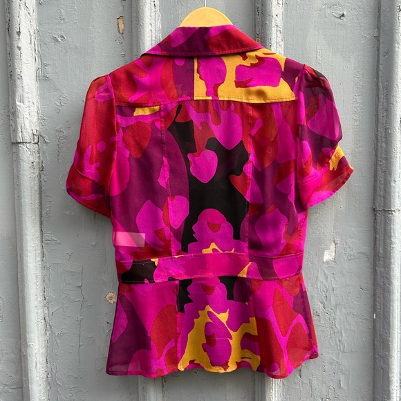Diane Von Furstenberg silk Doma Blouse, size 8 - Picture 2 of 9